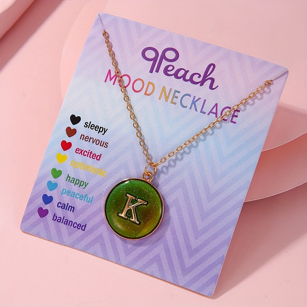 Dainty Color Changing Initial Necklace