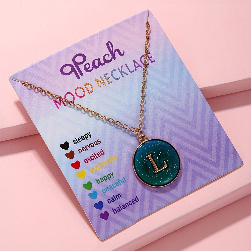 Dainty Color Changing Initial Necklace