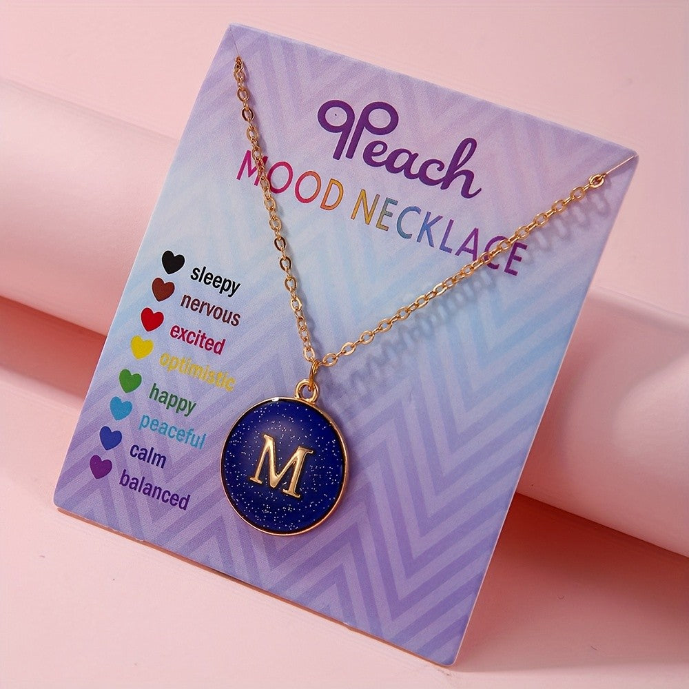 Dainty Color Changing Initial Necklace