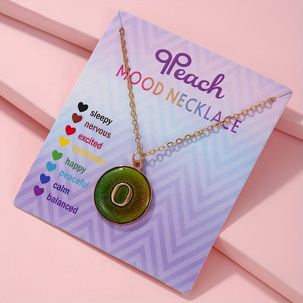 Dainty Color Changing Initial Necklace