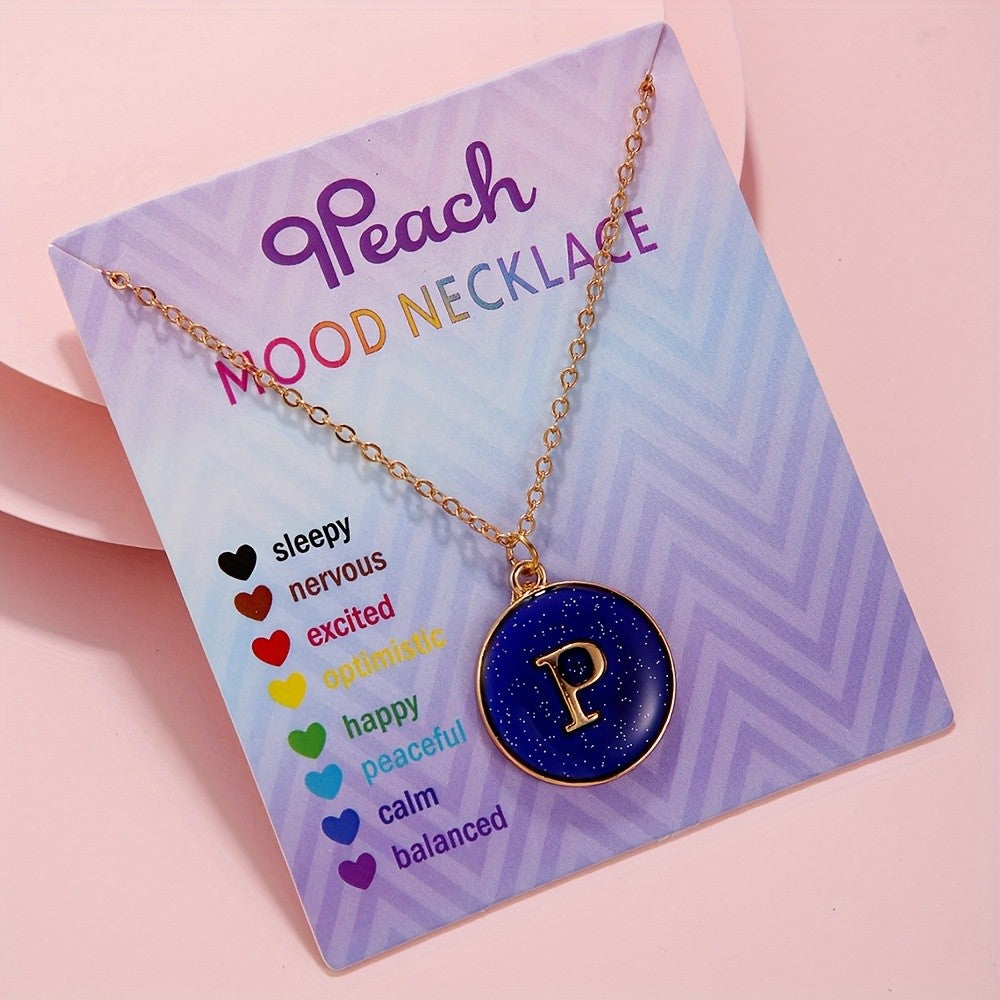Dainty Color Changing Initial Necklace