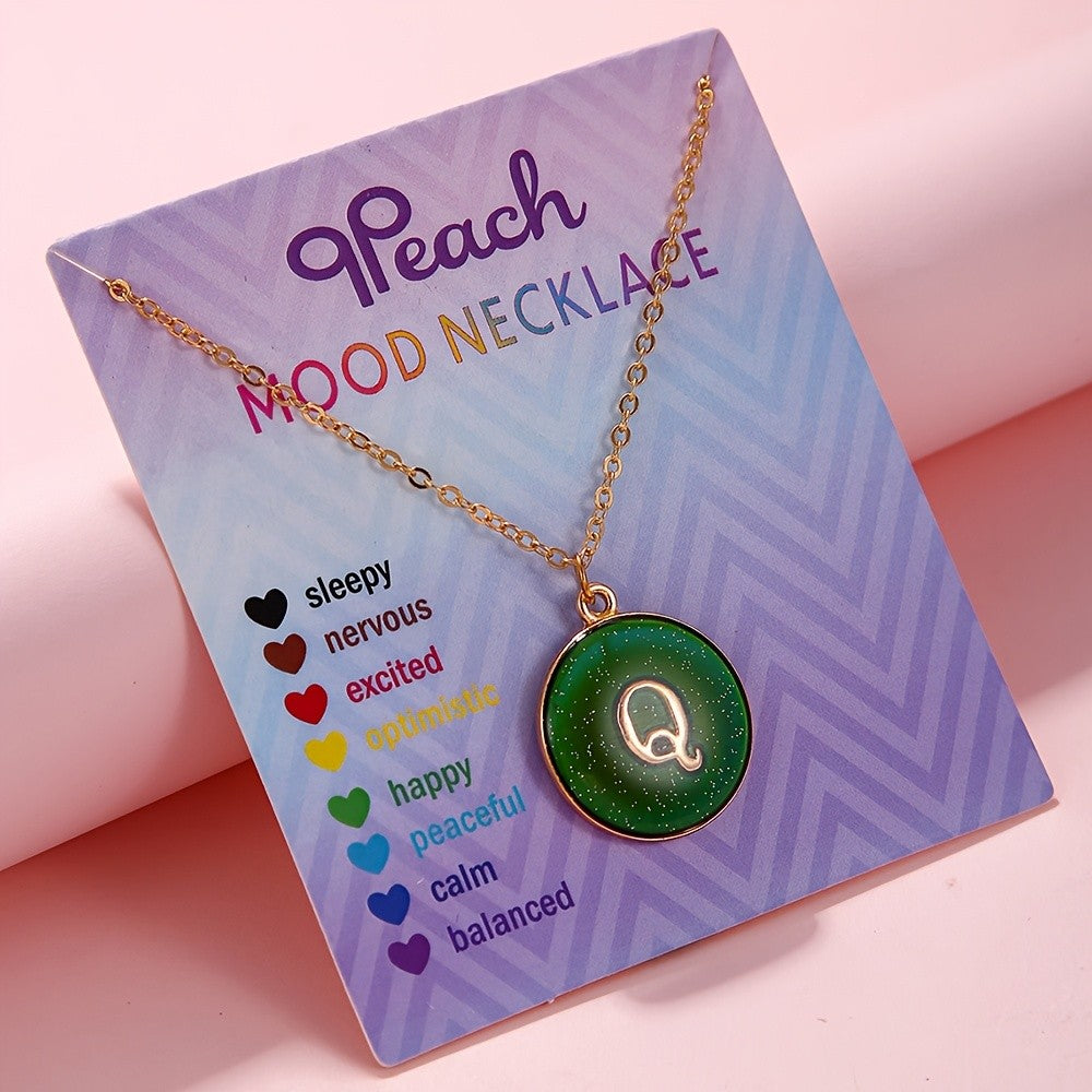 Dainty Color Changing Initial Necklace