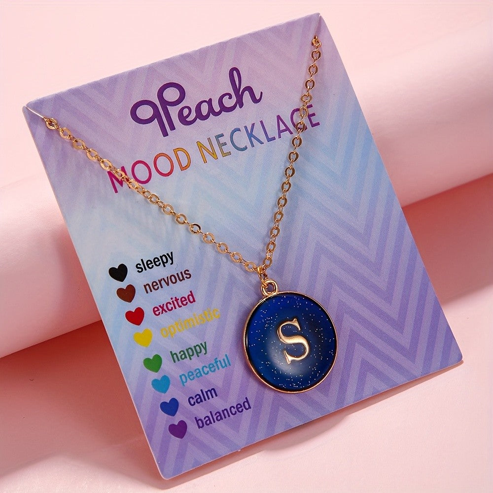 Dainty Color Changing Initial Necklace