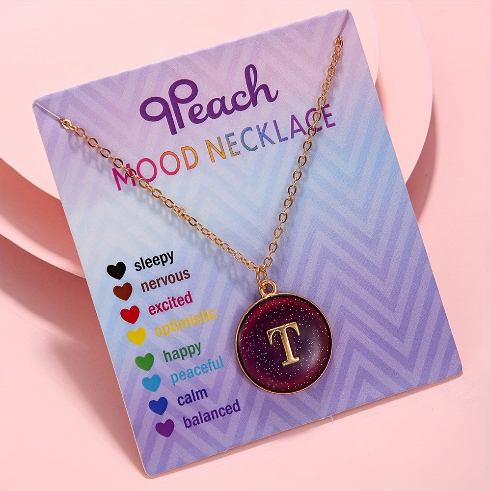 Dainty Color Changing Initial Necklace