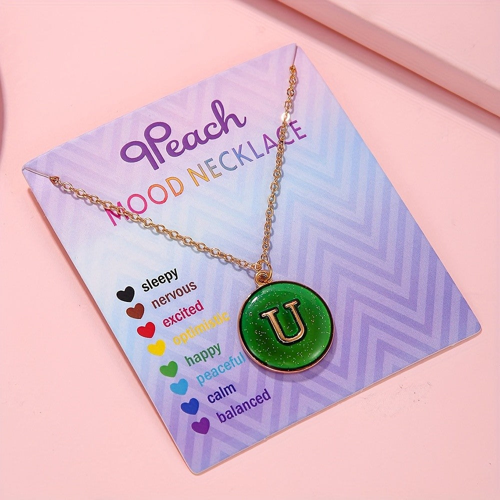 Dainty Color Changing Initial Necklace