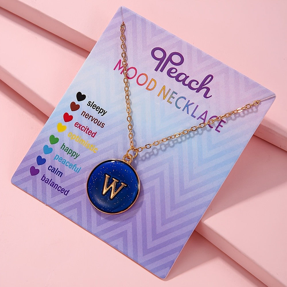 Dainty Color Changing Initial Necklace