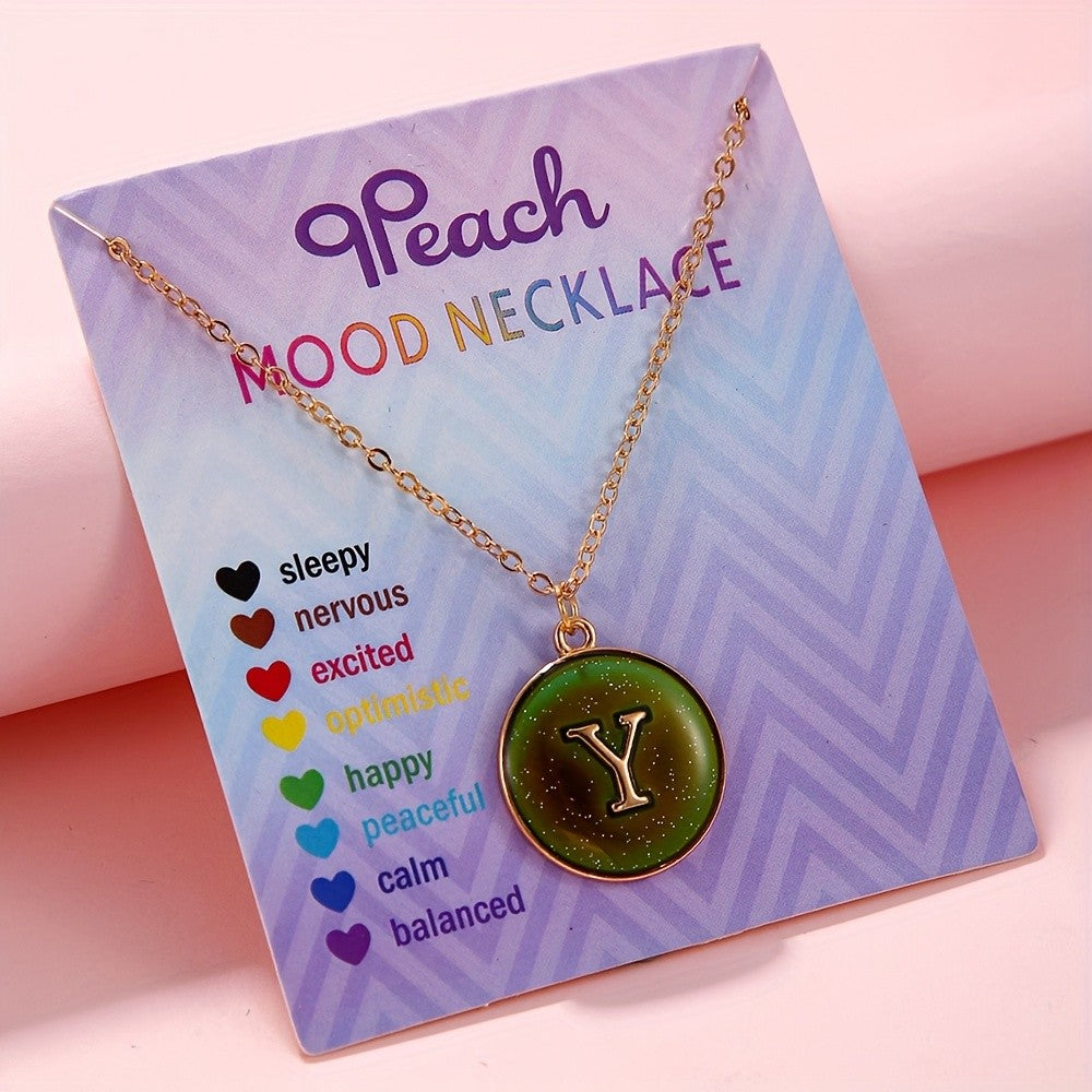 Dainty Color Changing Initial Necklace