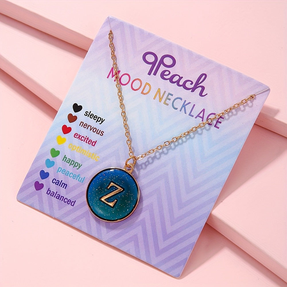 Dainty Color Changing Initial Necklace