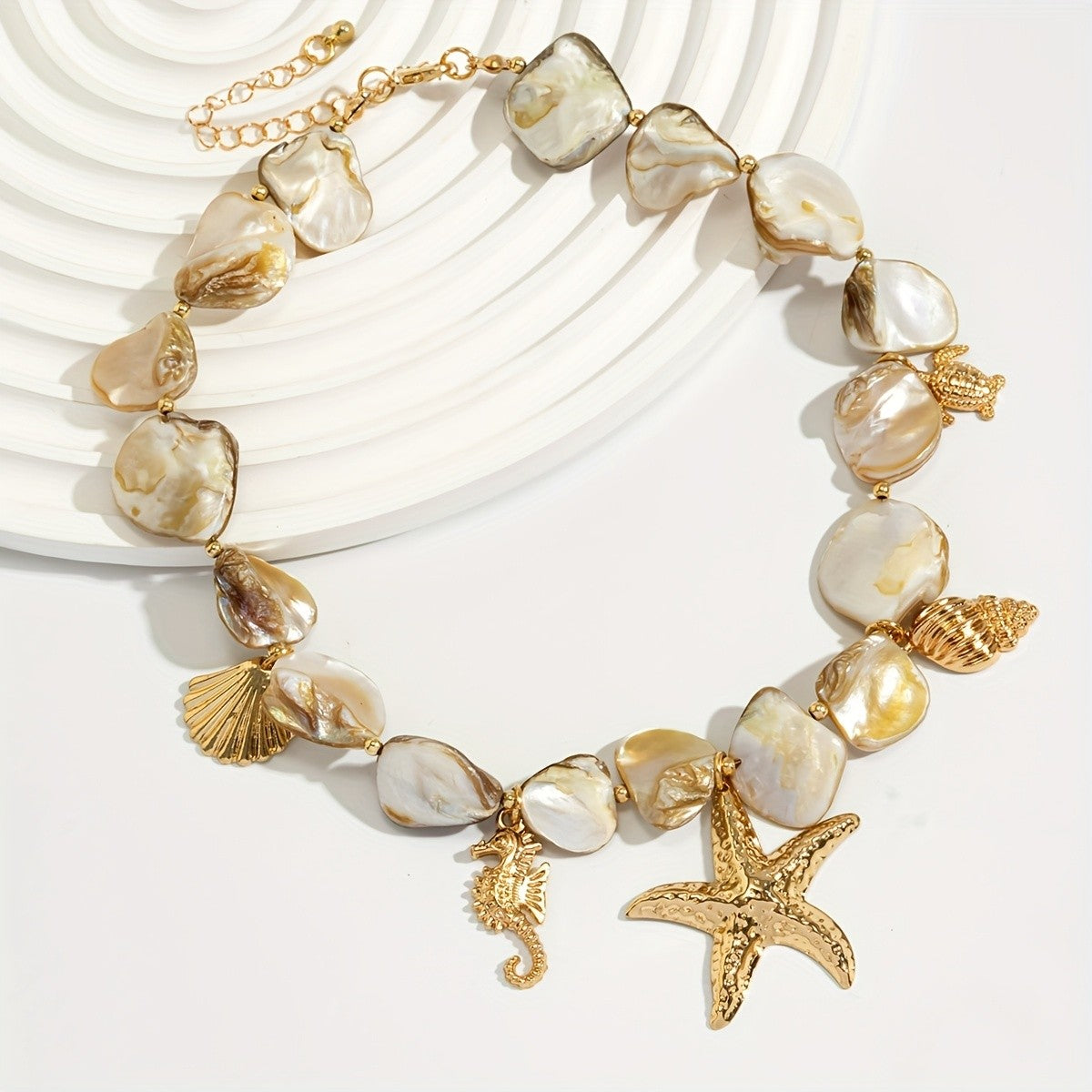 Boho Irregular Shell Starfish Necklace