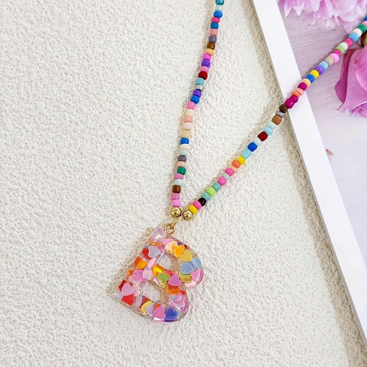 Cute Y2K Resin Letter Necklace