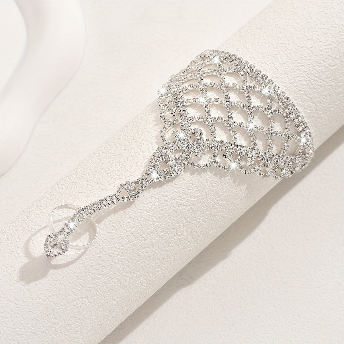 Elegant Rhinestone Hand Chain Bracelet