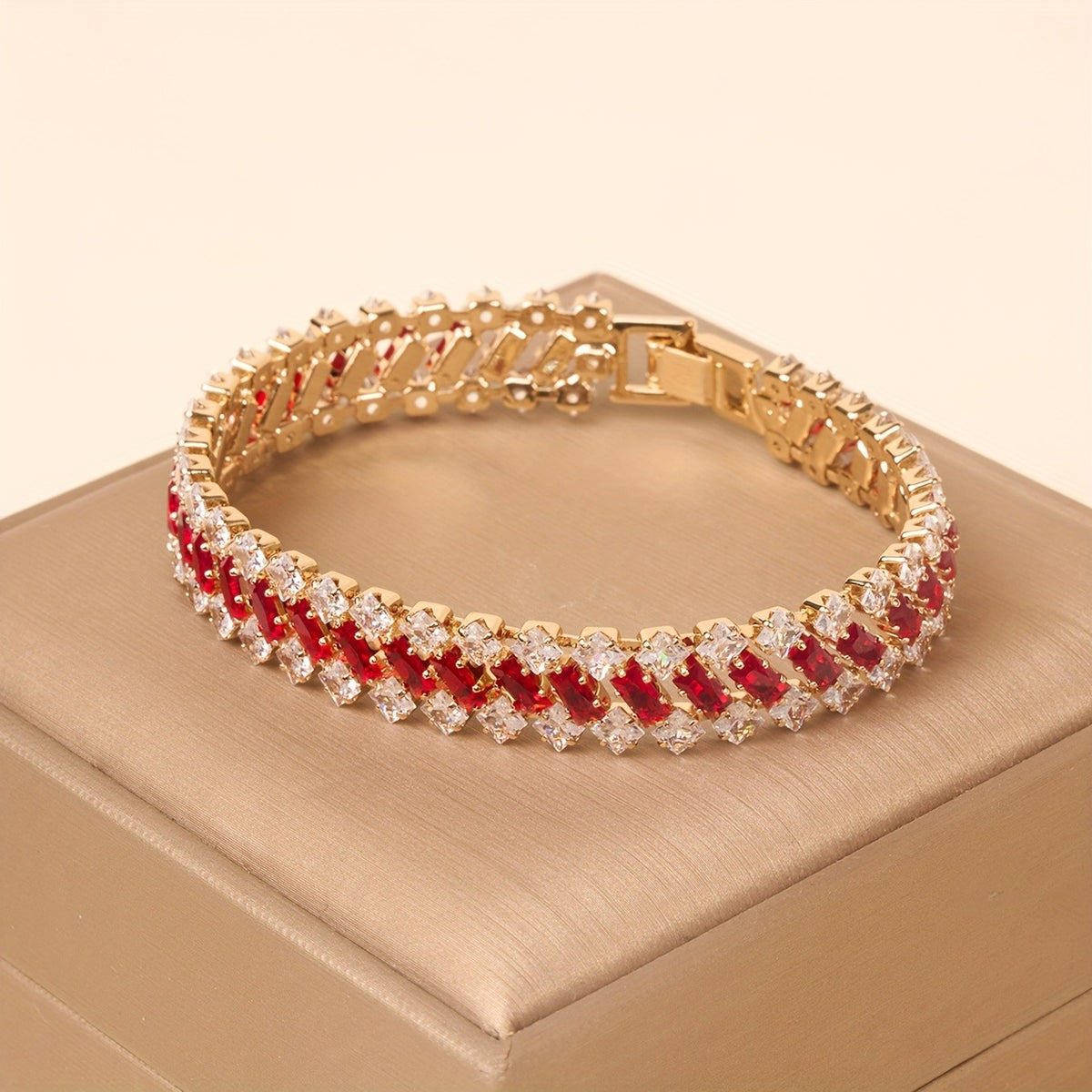 Elegant Geometric Zircon Bracelet