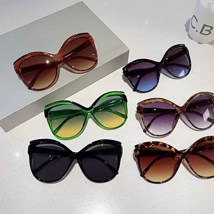 Oversized Red Butterfly Sunglasses
