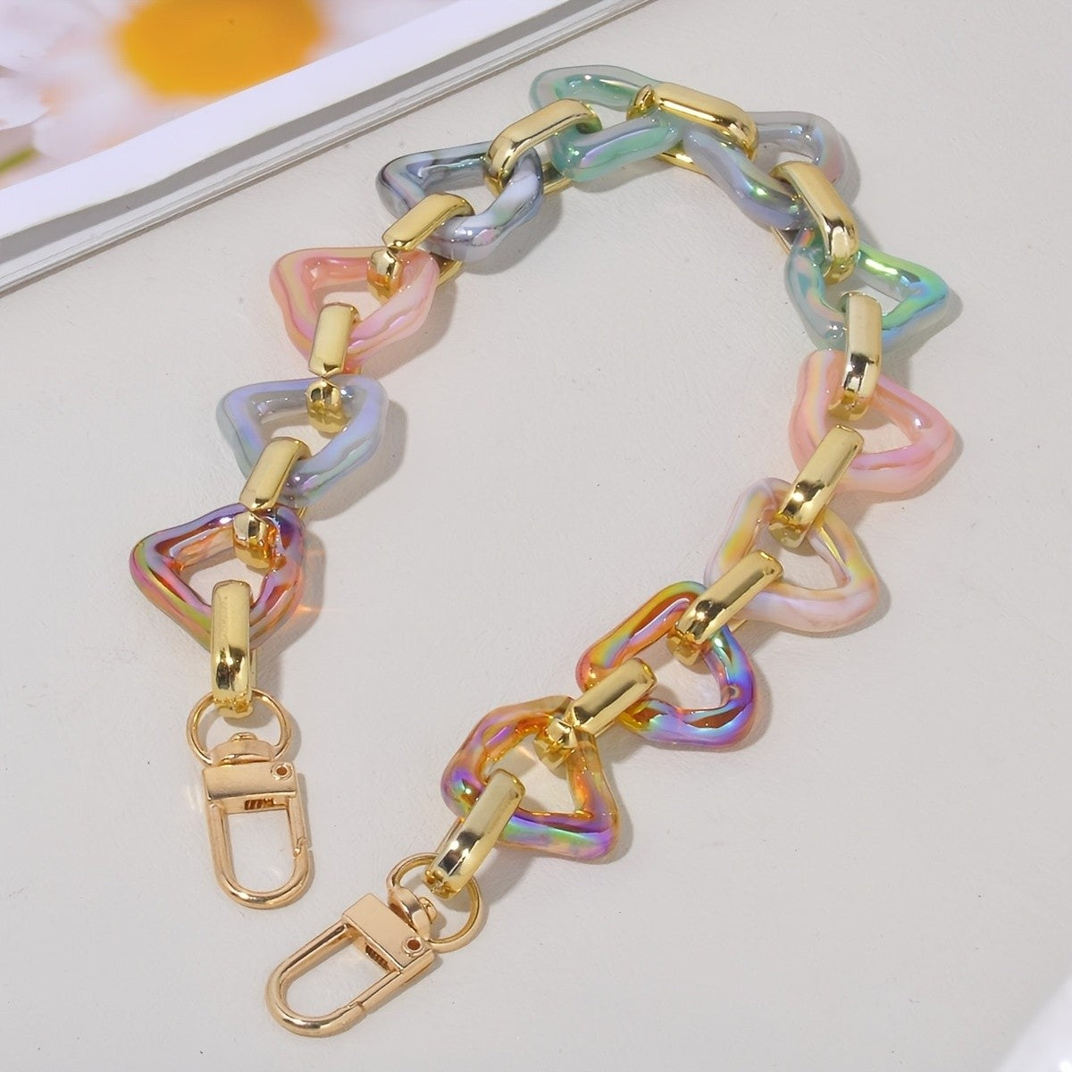 Iridescent Acrylic Link Chain