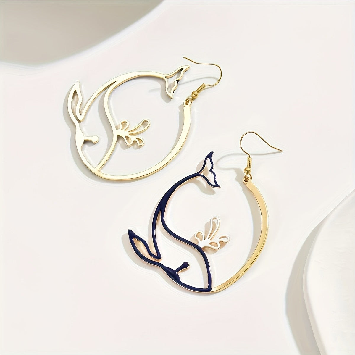 Dainty Whale Hoop Earrings