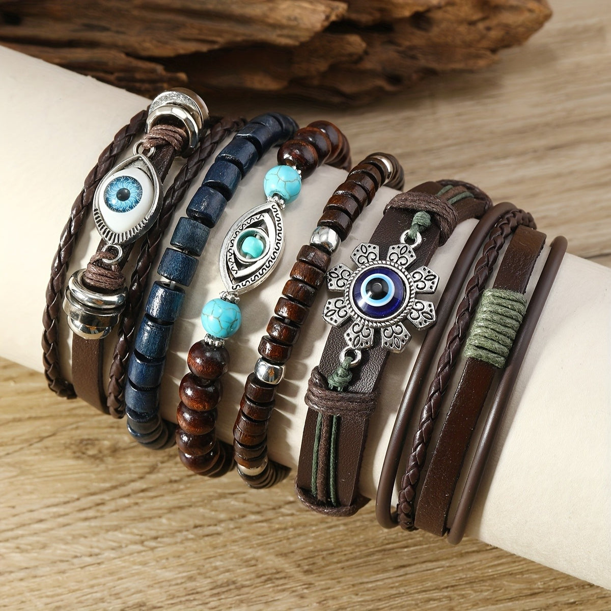 Vintage Boho Evil Eye Bracelet Set
