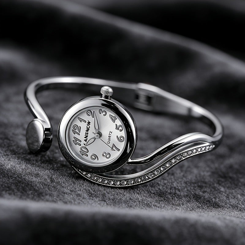 Elegant Crystal Cuff Watch
