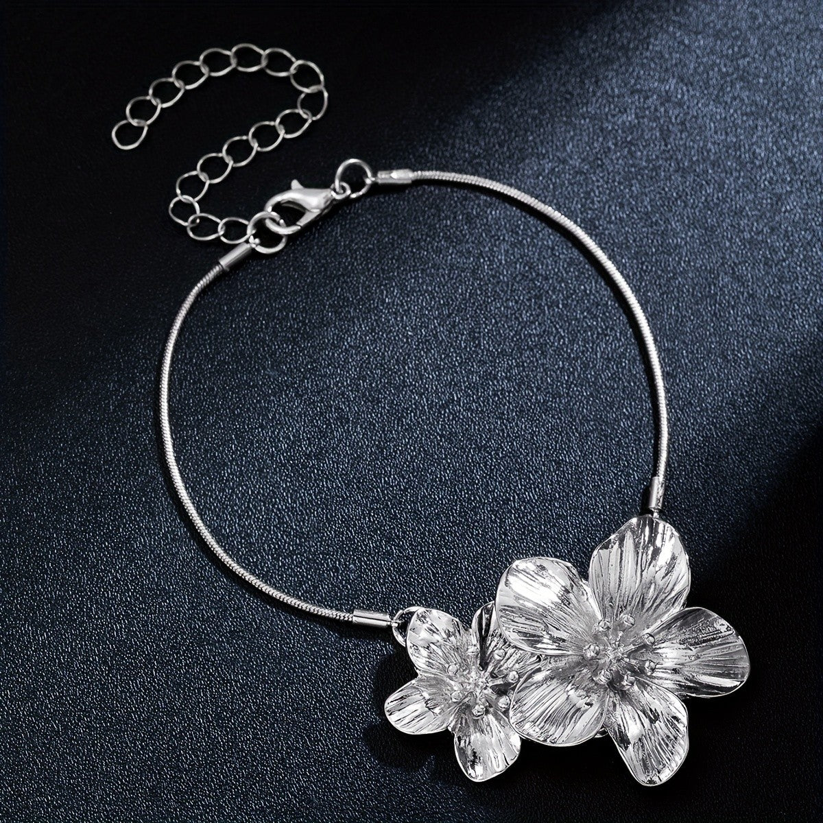 Boho Vintage Double Flower Anklet