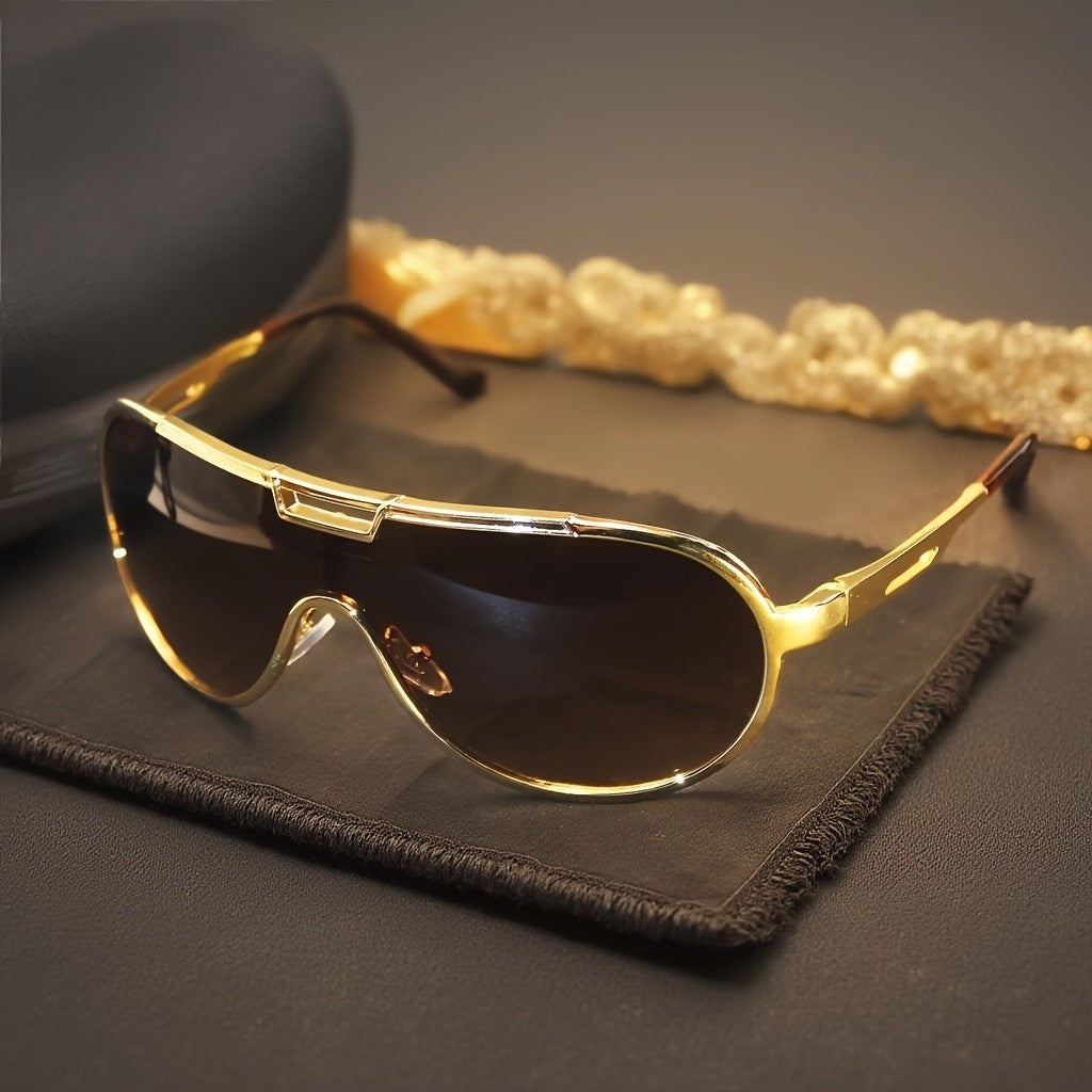 Classy Vintage Inspired Shield Sunglasses