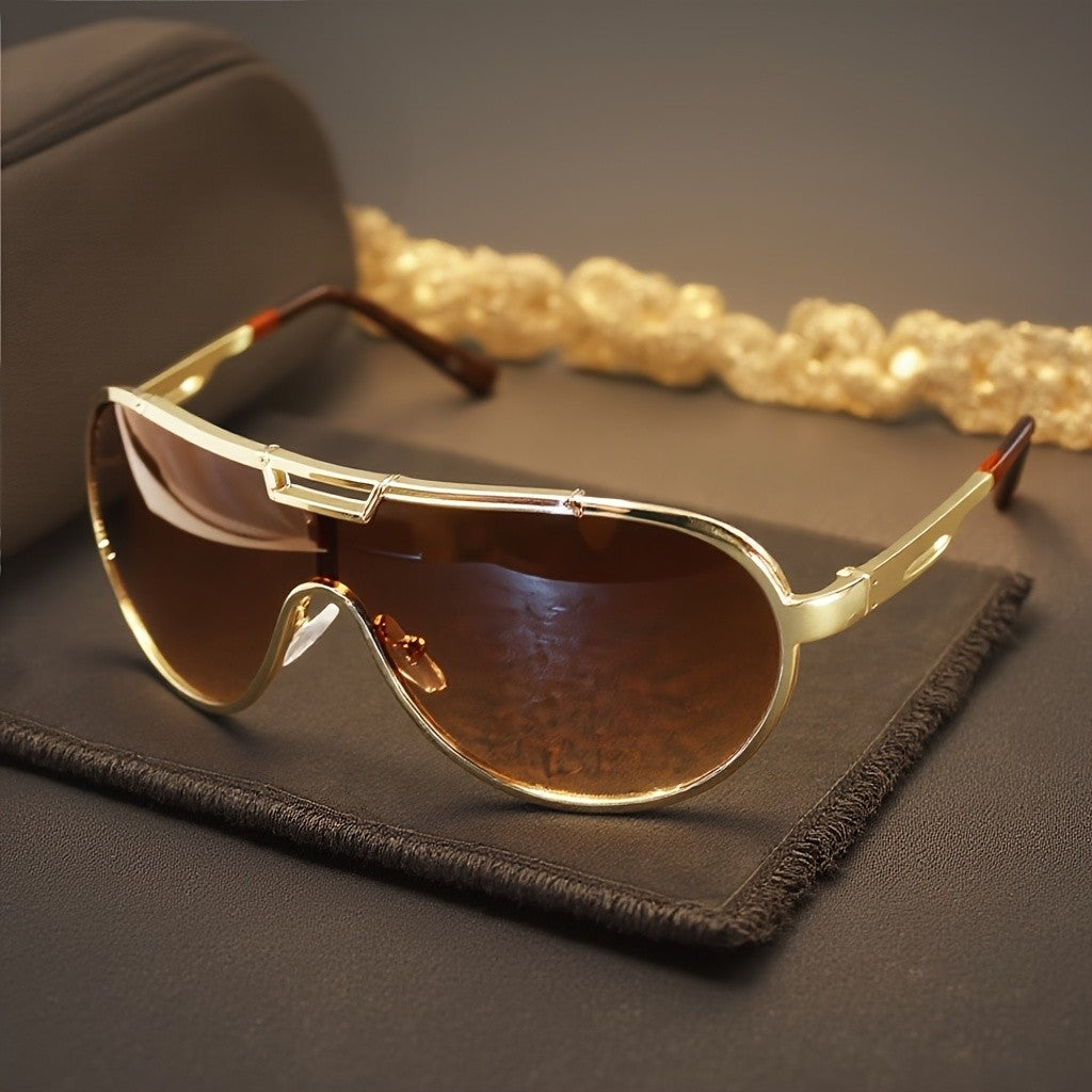 Classy Vintage Inspired Shield Sunglasses