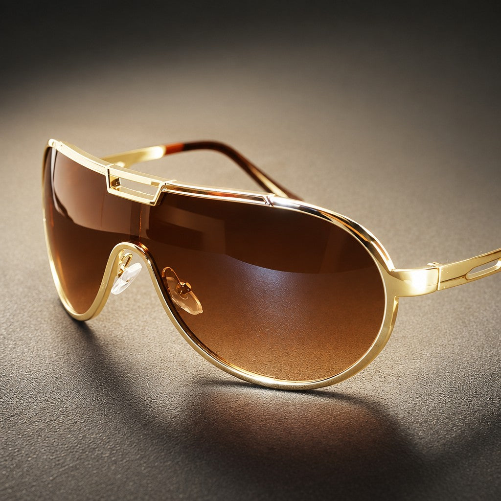 Classy Vintage Inspired Shield Sunglasses