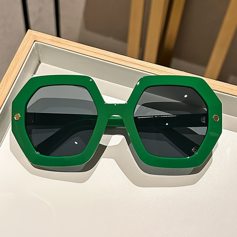 Classy Burgundy Octagon Sunglasses