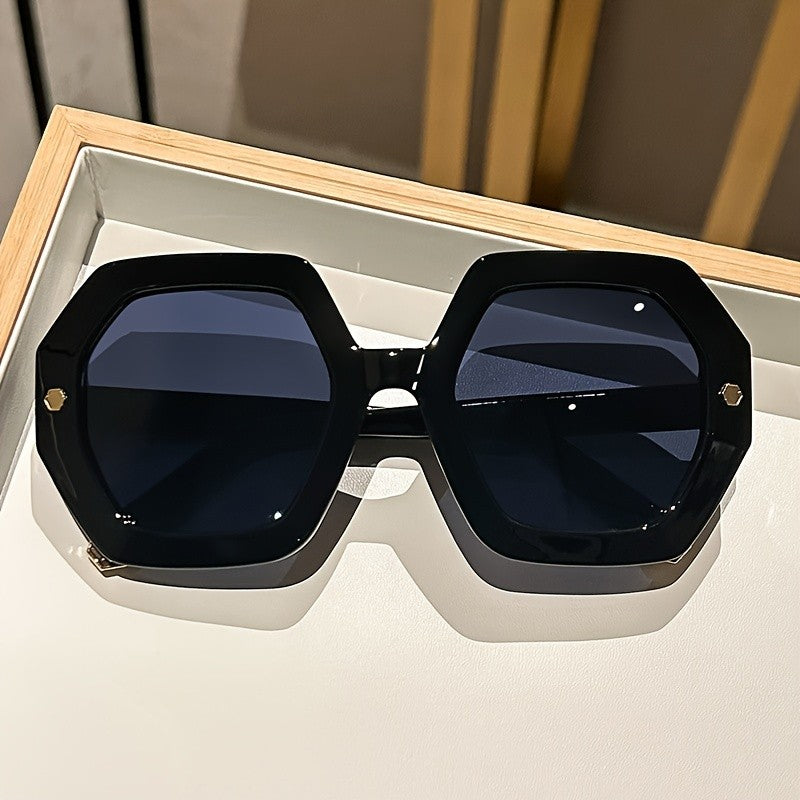 Classy Burgundy Octagon Sunglasses