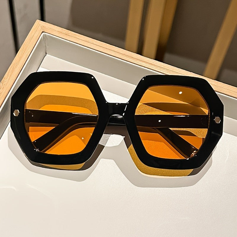 Classy Burgundy Octagon Sunglasses