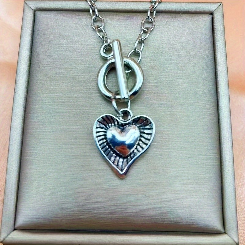 Vintage Boho Double Heart Necklace