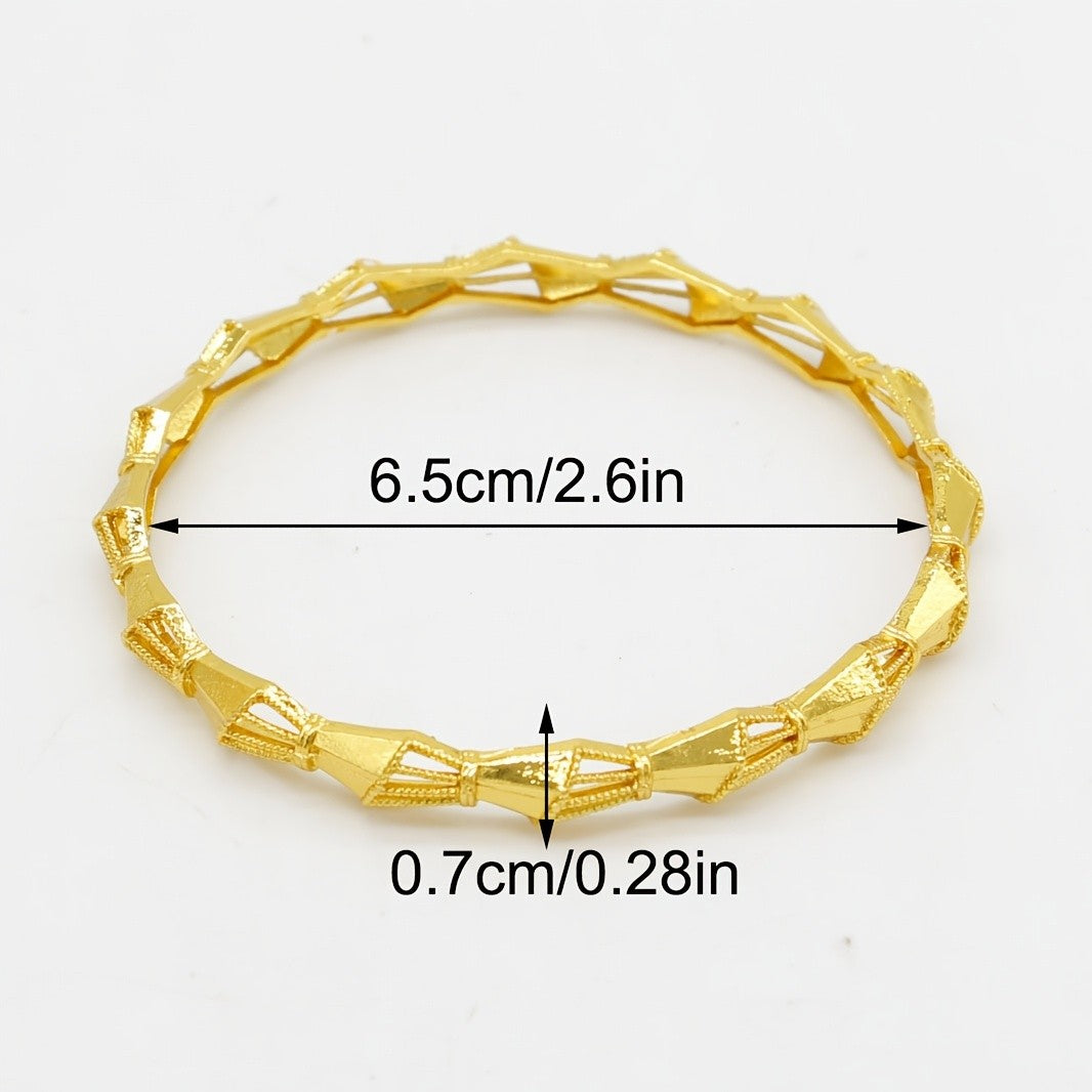 4pc Elegant Geometric Bangle Set