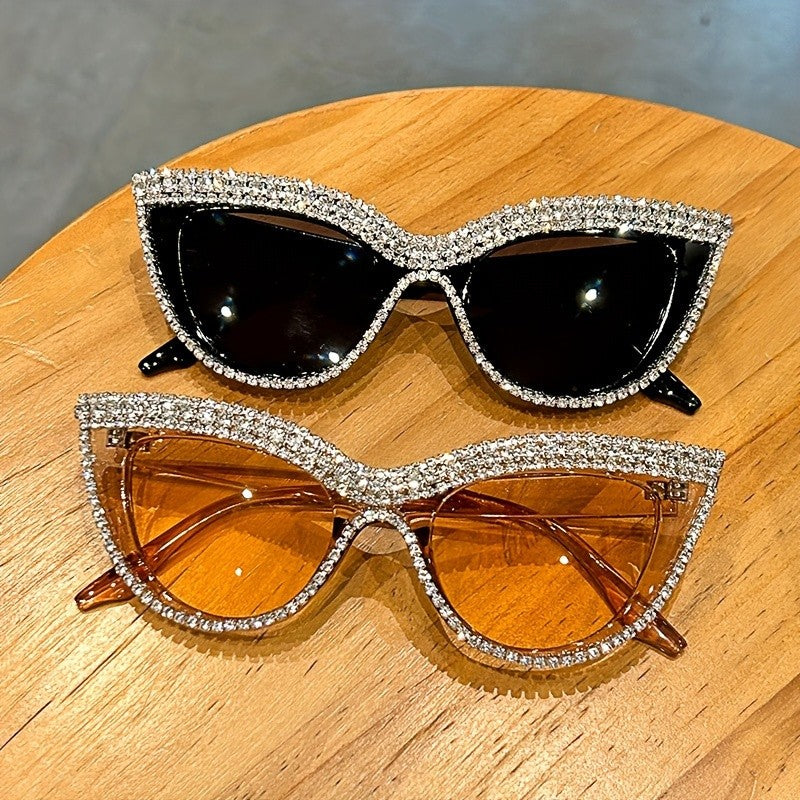 Classy Rhinestone Cat Eye Sunglasses