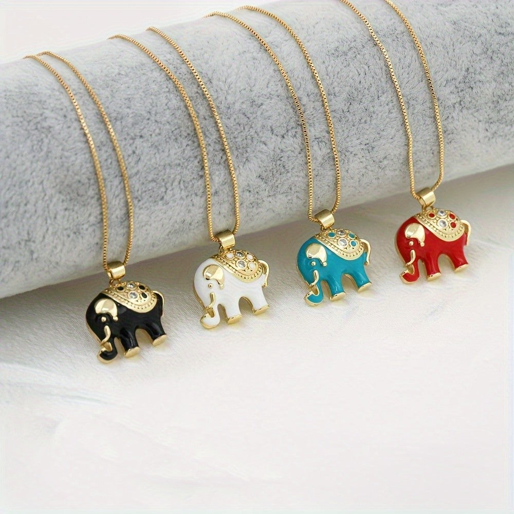 18k Boho Lucky Elephant Necklace