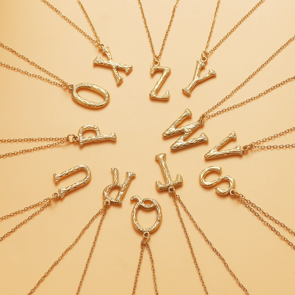 Dainty Twisted Initial Letter Necklace
