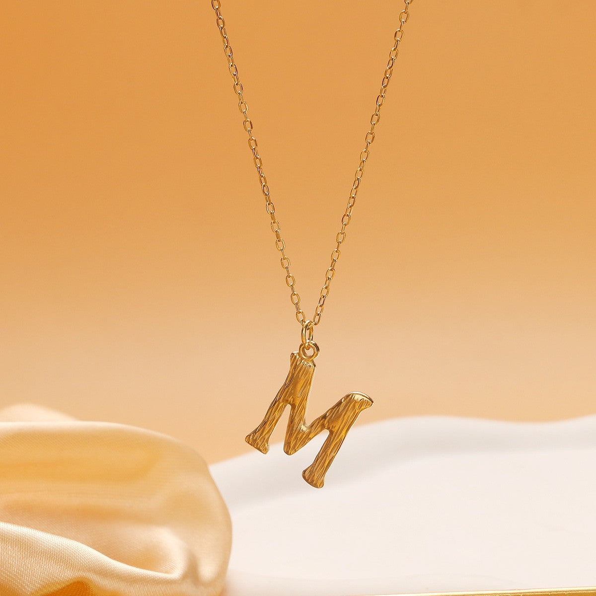 Dainty Twisted Initial Letter Necklace