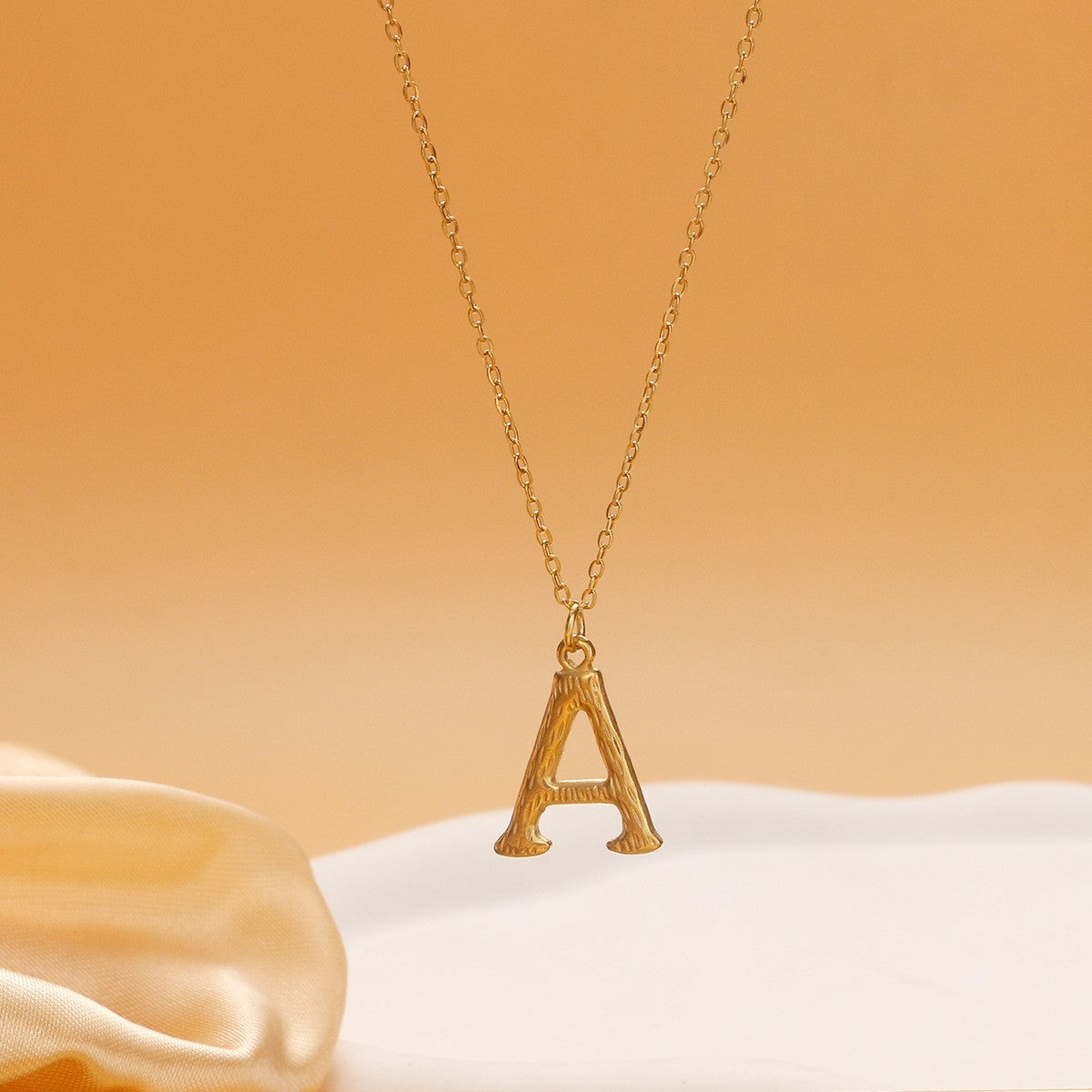 Dainty Twisted Initial Letter Necklace