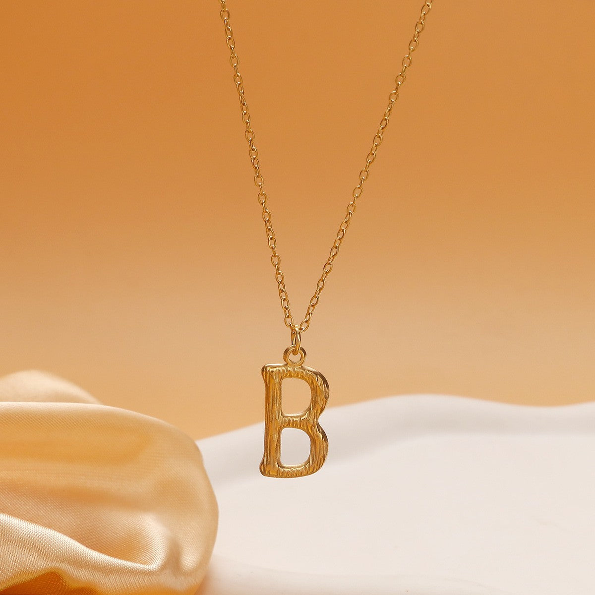 Dainty Twisted Initial Letter Necklace