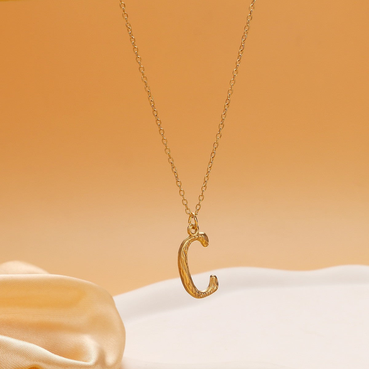 Dainty Twisted Initial Letter Necklace