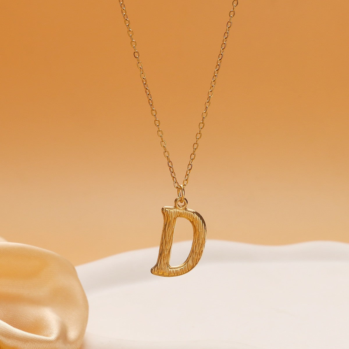 Dainty Twisted Initial Letter Necklace