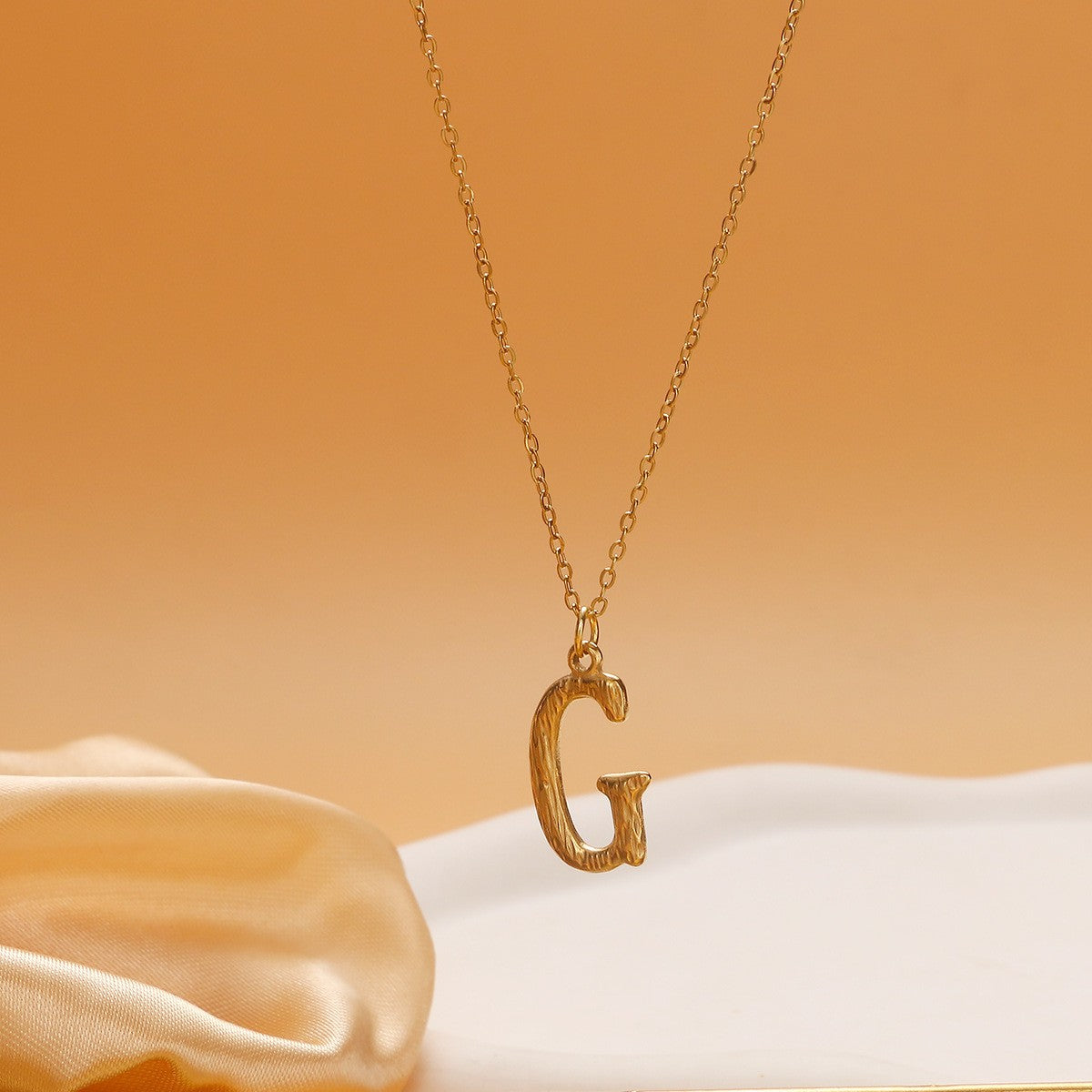 Dainty Twisted Initial Letter Necklace
