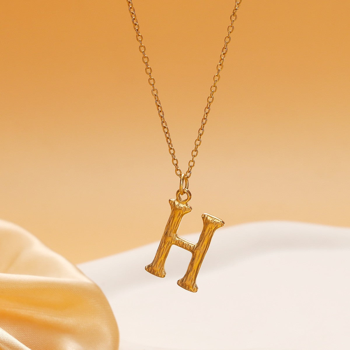 Dainty Twisted Initial Letter Necklace