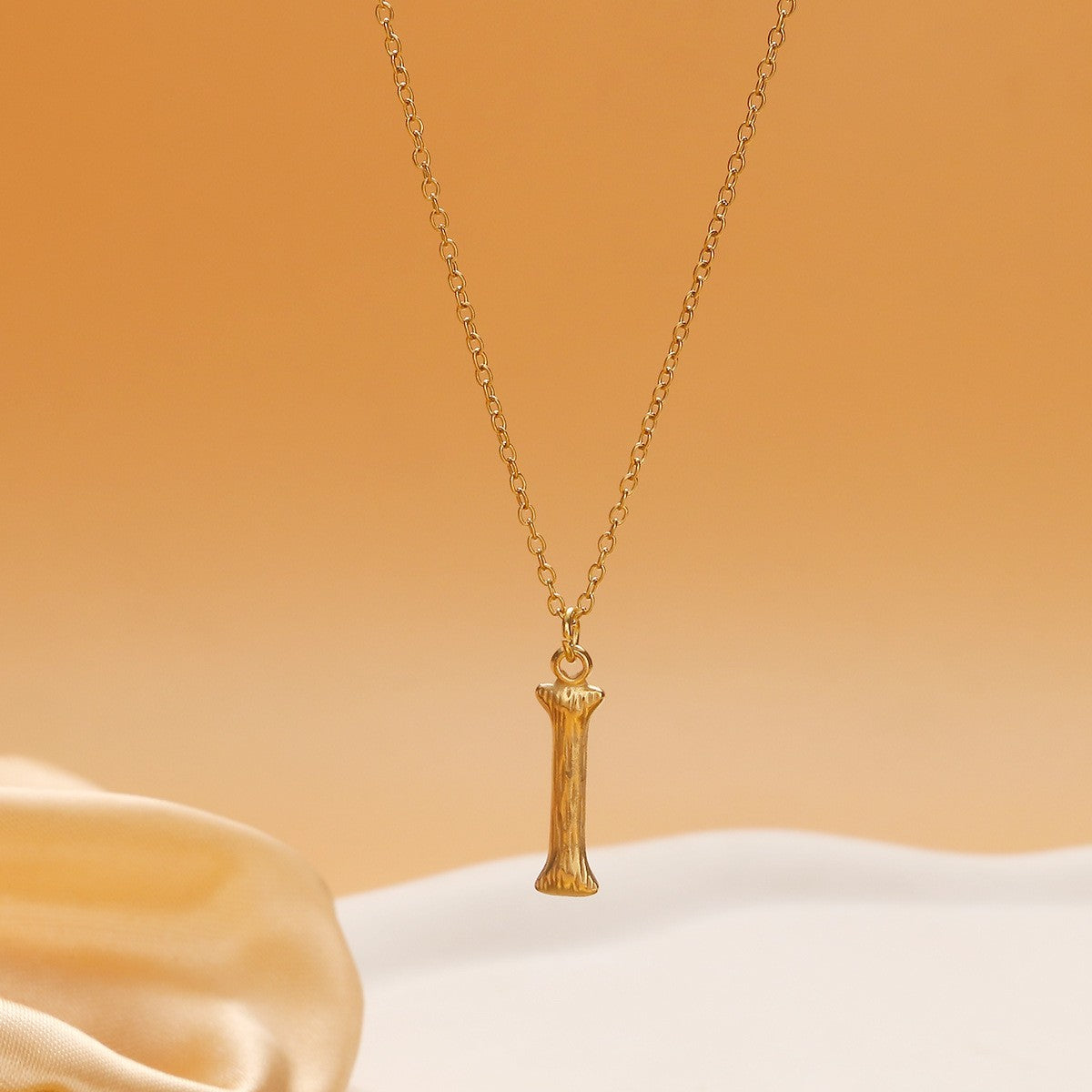 Dainty Twisted Initial Letter Necklace