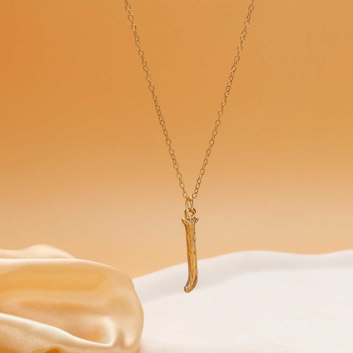 Dainty Twisted Initial Letter Necklace