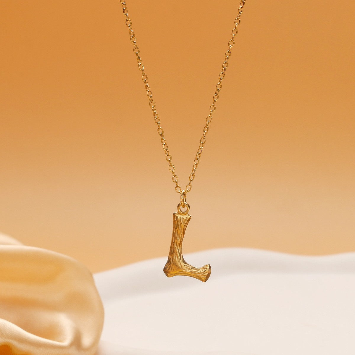Dainty Twisted Initial Letter Necklace