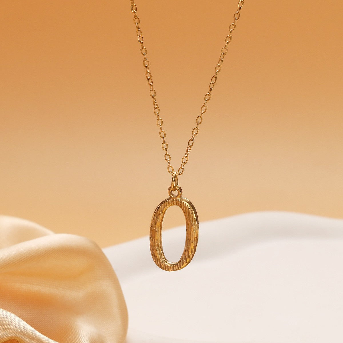 Dainty Twisted Initial Letter Necklace