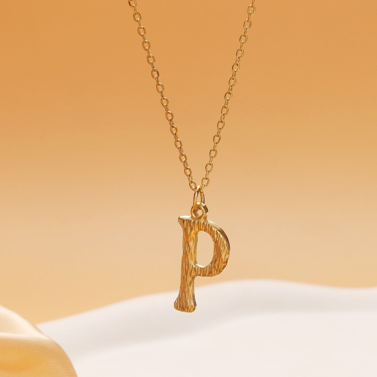 Dainty Twisted Initial Letter Necklace