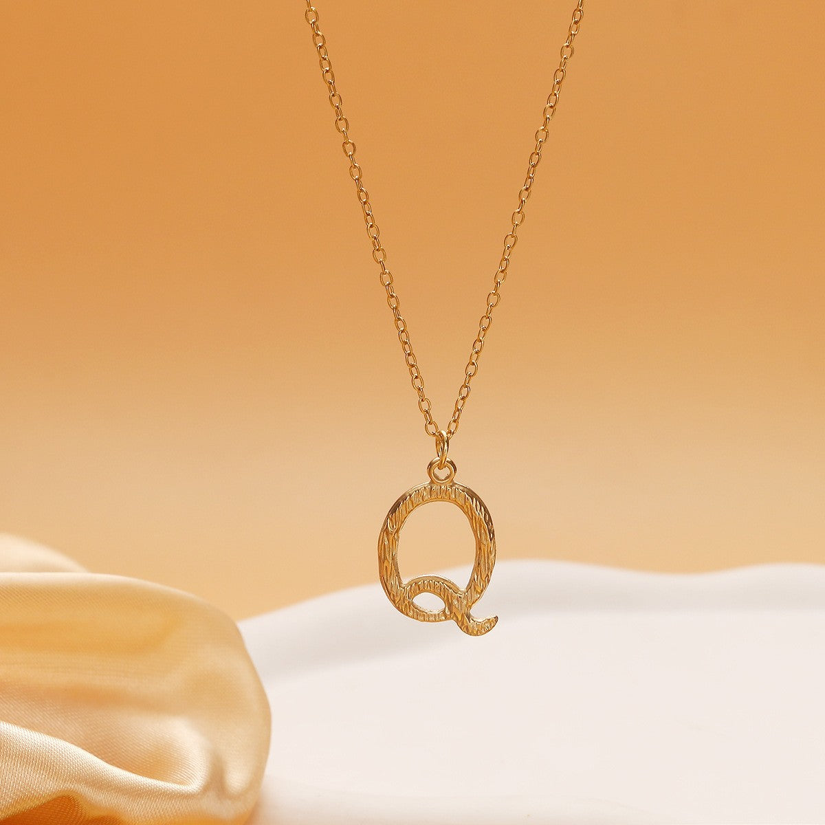 Dainty Twisted Initial Letter Necklace