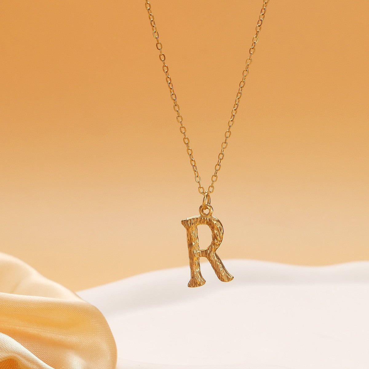 Dainty Twisted Initial Letter Necklace