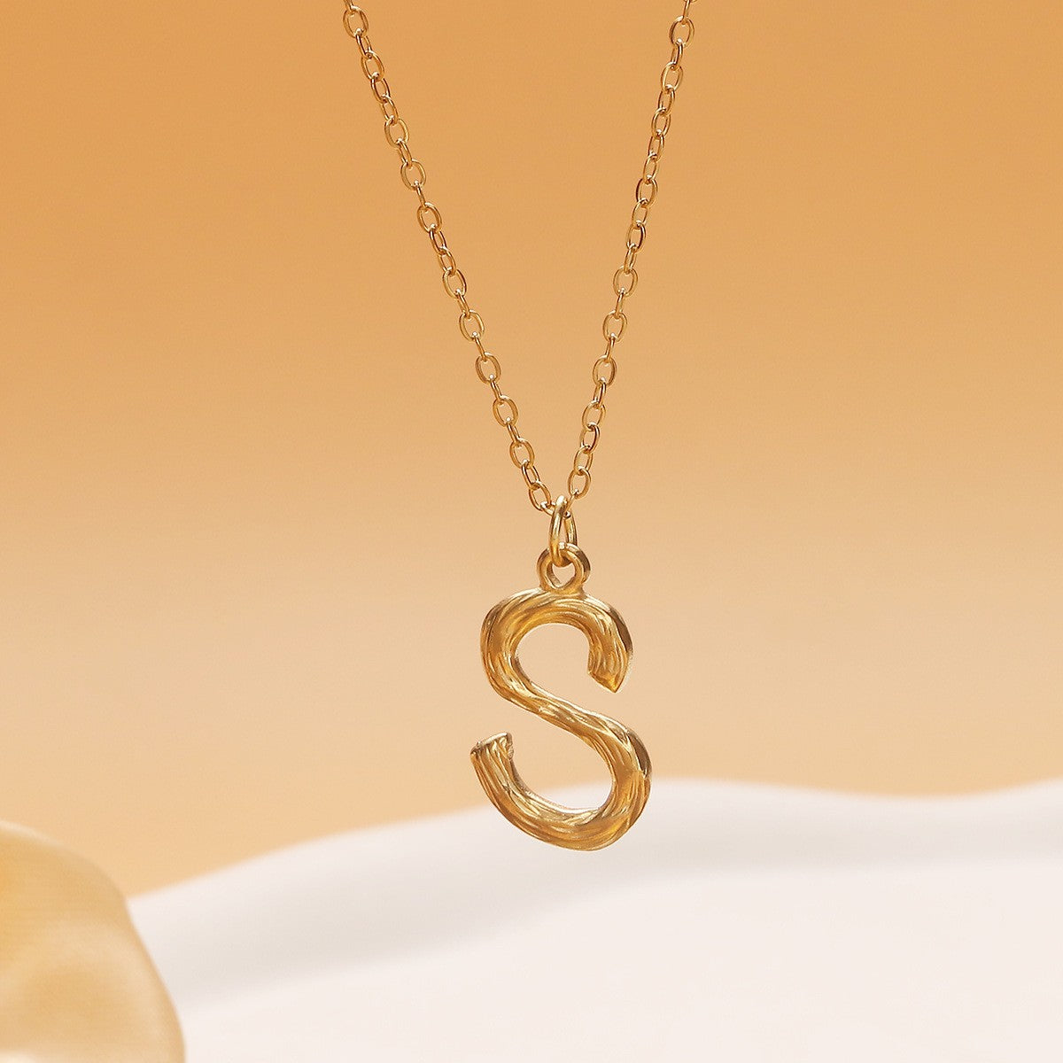 Dainty Twisted Initial Letter Necklace