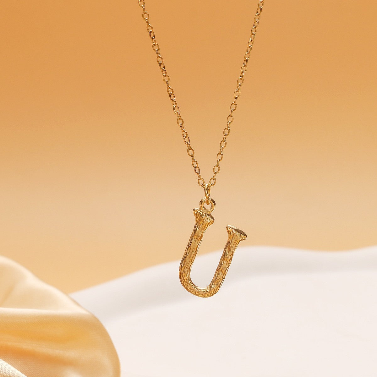 Dainty Twisted Initial Letter Necklace