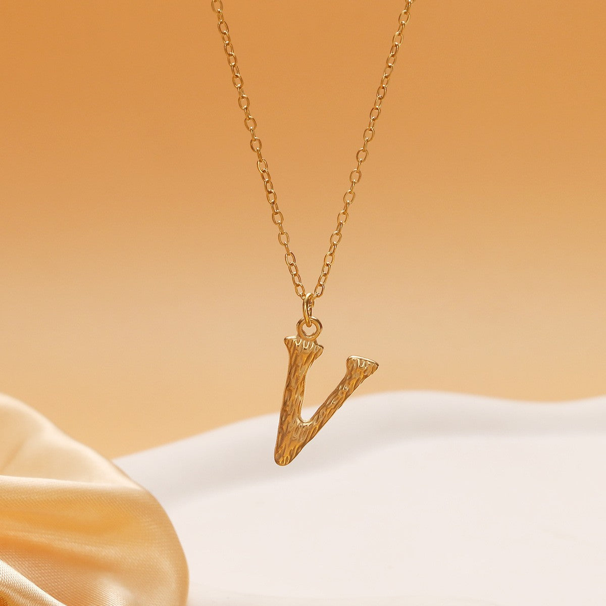 Dainty Twisted Initial Letter Necklace